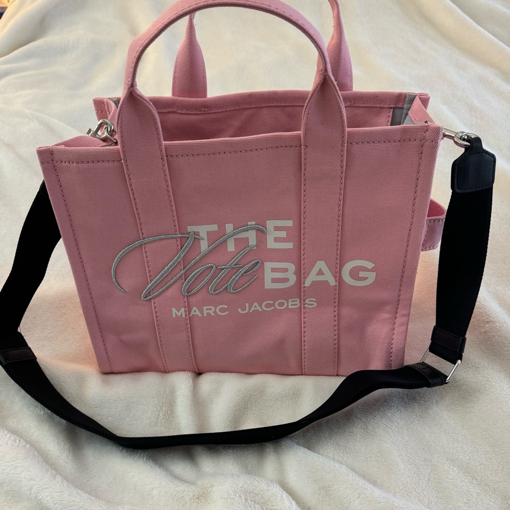 Limited Edition Marc Jacobs 2024 w/Rock The Vote Pink “ Vote” Bag ( Sold Out)